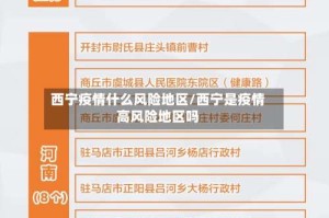 西宁疫情什么风险地区/西宁是疫情高风险地区吗