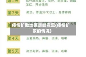 疫情扩散地区是啥意思(疫情扩散的情况)