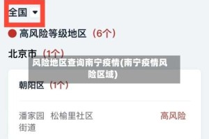 风险地区查询南宁疫情(南宁疫情风险区域)