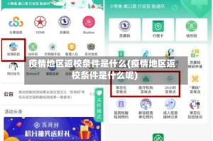 疫情地区返校条件是什么(疫情地区返校条件是什么呢)