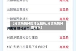 【诸城疫情风险地区最新,诸城疫情风险等级】