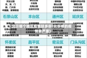 北京哪个地区疫情较多啊(北京哪的疫情最严重)