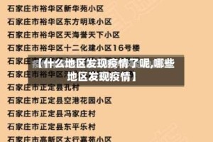 【什么地区发现疫情了呢,哪些地区发现疫情】
