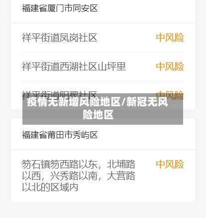 疫情无新增风险地区/新冠无风险地区-第2张图片