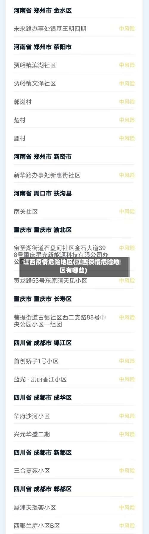 江西疫情危险地区(江西疫情危险地区有哪些)-第2张图片