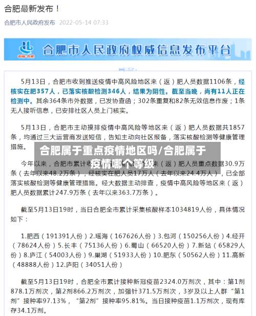 合肥属于重点疫情地区吗/合肥属于疫情哪个等级-第2张图片