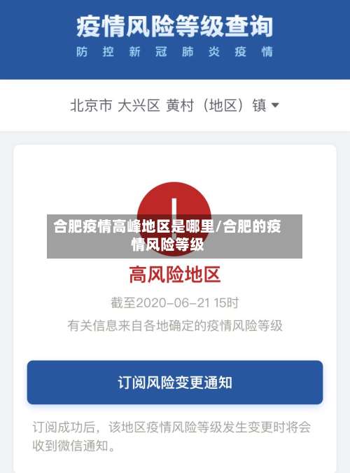 合肥疫情高峰地区是哪里/合肥的疫情风险等级-第1张图片