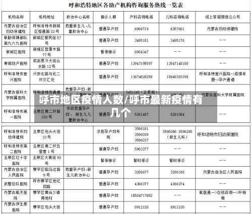 呼市地区疫情人数/呼市最新疫情有几个-第2张图片