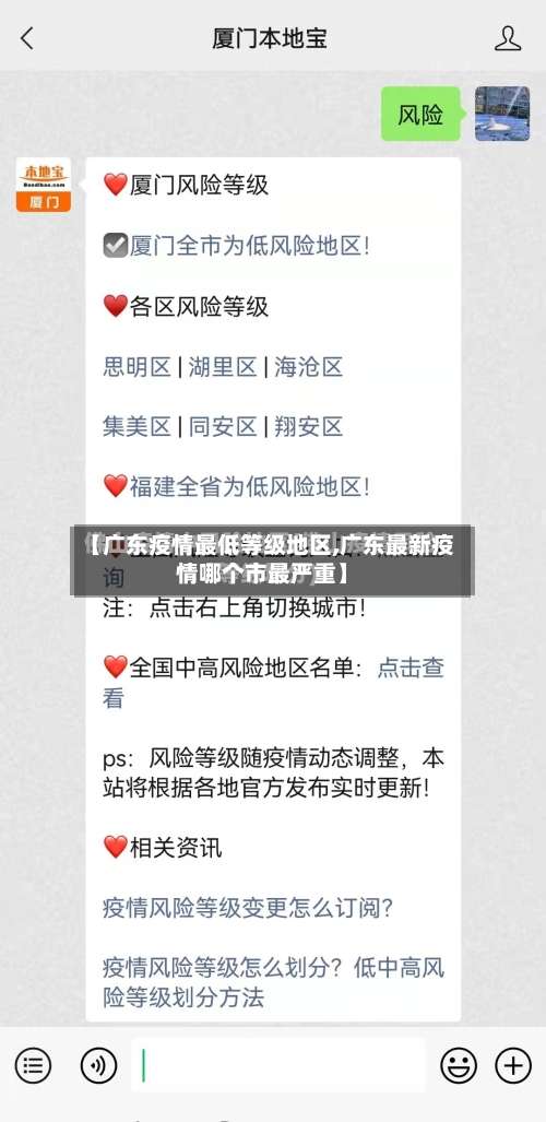 【广东疫情最低等级地区,广东最新疫情哪个市最严重】-第1张图片