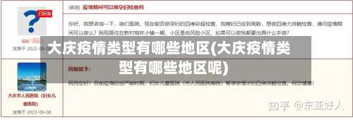 大庆疫情类型有哪些地区(大庆疫情类型有哪些地区呢)-第2张图片