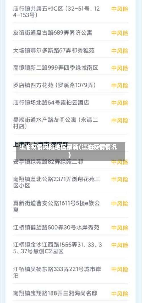 江油疫情风险地区最新(江油疫情情况)-第2张图片