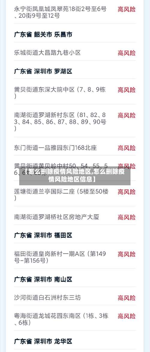 【怎么删除疫情风险地区,怎么删除疫情风险地区信息】-第1张图片
