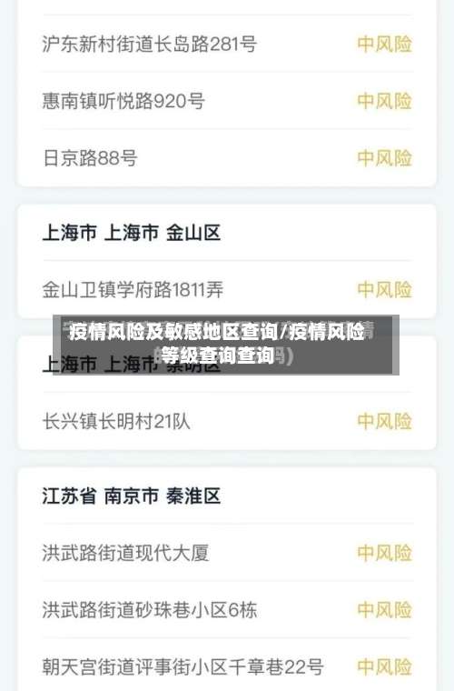 疫情风险及敏感地区查询/疫情风险等级查询查询-第2张图片