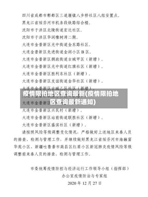疫情限拍地区查询最新(疫情限拍地区查询最新通知)-第2张图片