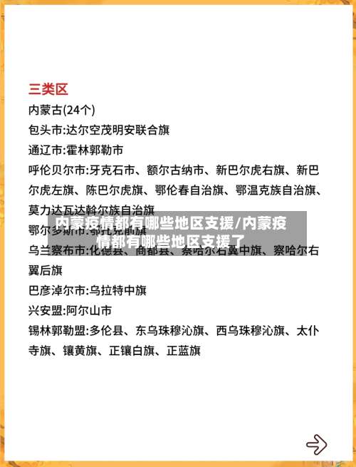 内蒙疫情都有哪些地区支援/内蒙疫情都有哪些地区支援了-第2张图片
