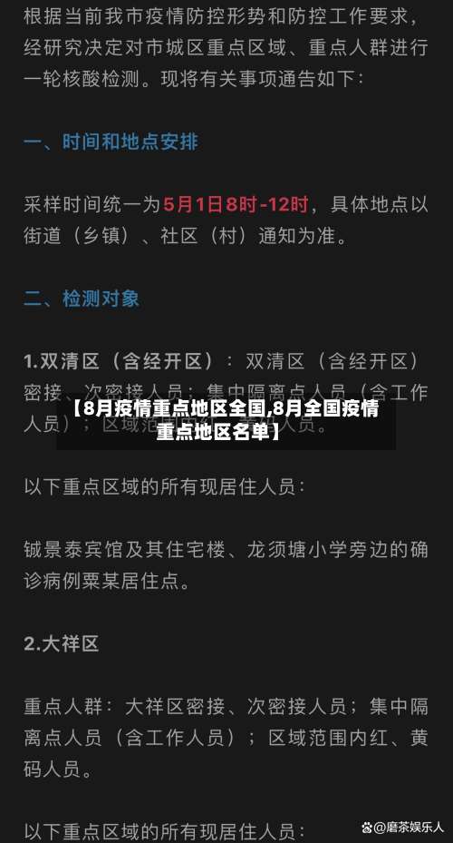 【8月疫情重点地区全国,8月全国疫情重点地区名单】-第1张图片