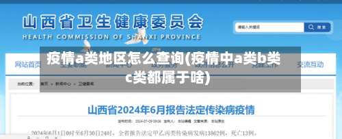 疫情a类地区怎么查询(疫情中a类b类c类都属于啥)-第1张图片