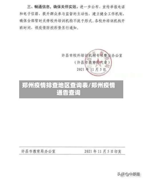 郑州疫情排查地区查询表/郑州疫情通告查询-第3张图片
